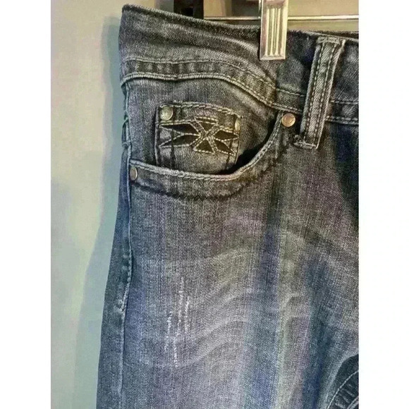 Tin Haul Jeans Blue 31/32 women's boot cut western embellished pockets - Picture 2 of 13